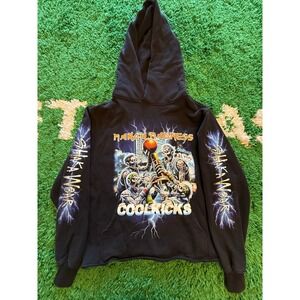 Shaka Wear CoolKicks Hoodie Mens Small Black Excellent March Madness Graphic Raw